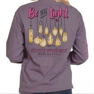 Simply Southern + Long Sleeve “Be The Light” + Size M